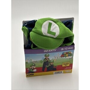 Nintendo Luigi Infant Costume Hat & Romper Set - Green and Blue